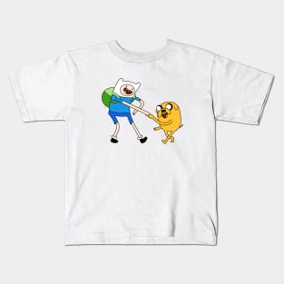 Finn and Jake fist bump Adventure Time Kids T-Shirt